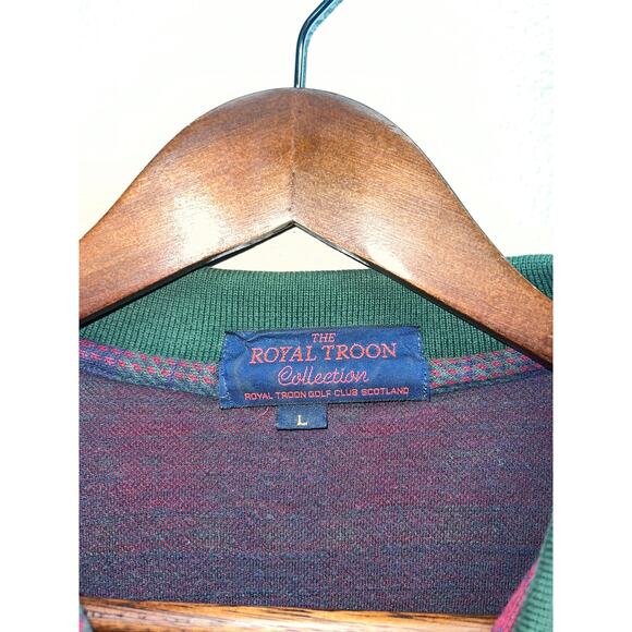 Vintage Royal Troon Golf Polo Shirt 126th Open Scotland Golfing Club Large - Picture 6 of 9